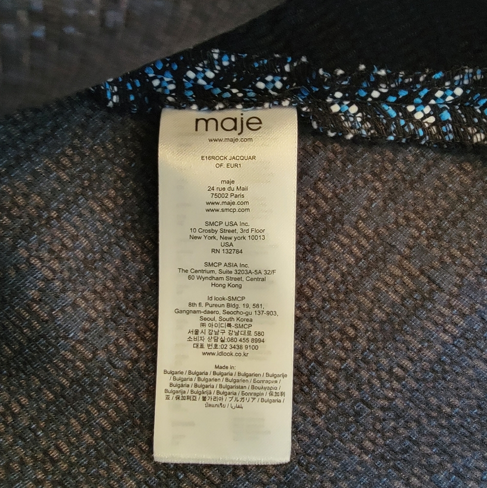 ๐ HOST PICK Maje blue jacquard dress Size 1 - Picture 7 of 13